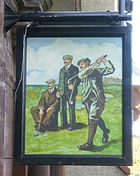 Pub sign of the Golf Tavern, Edinburgh