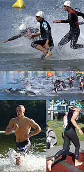 Triathlon swim montage