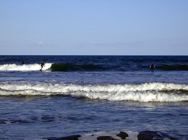 Surfing off Cocoa Beach, Fl.