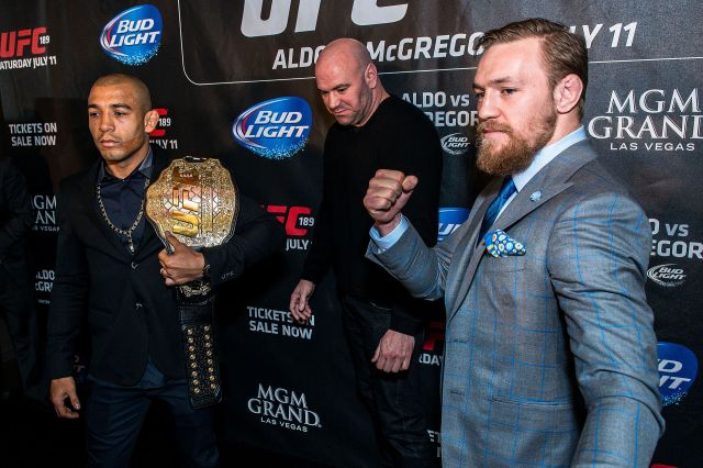 José_Aldo_vs._Conor_McGregor,_UFC_189_World_Tour_London